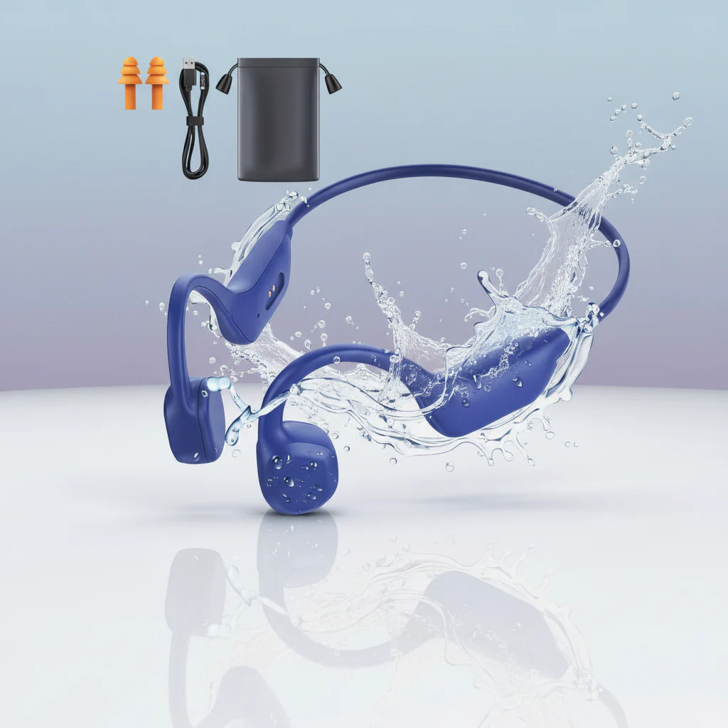 Wireless Bone Conduction Headphones USB Charging Open Ear Sport