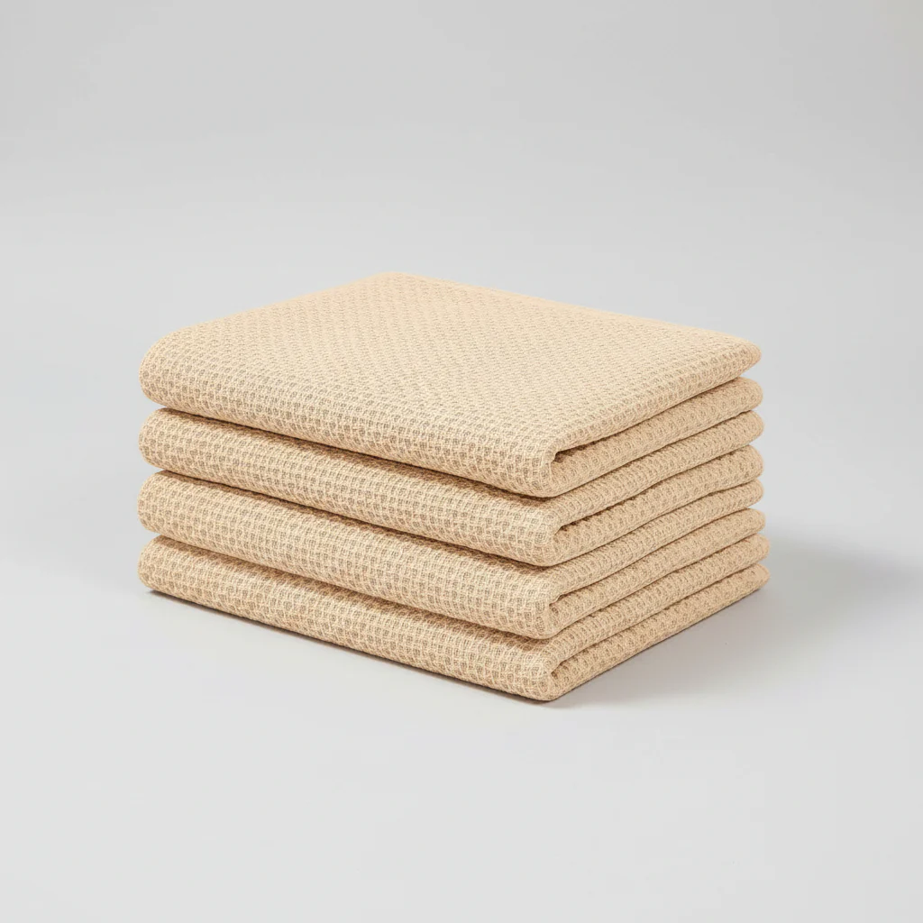 Soft Cotton Dish Cloths Set Absorbent Honeycomb Waffle Weave