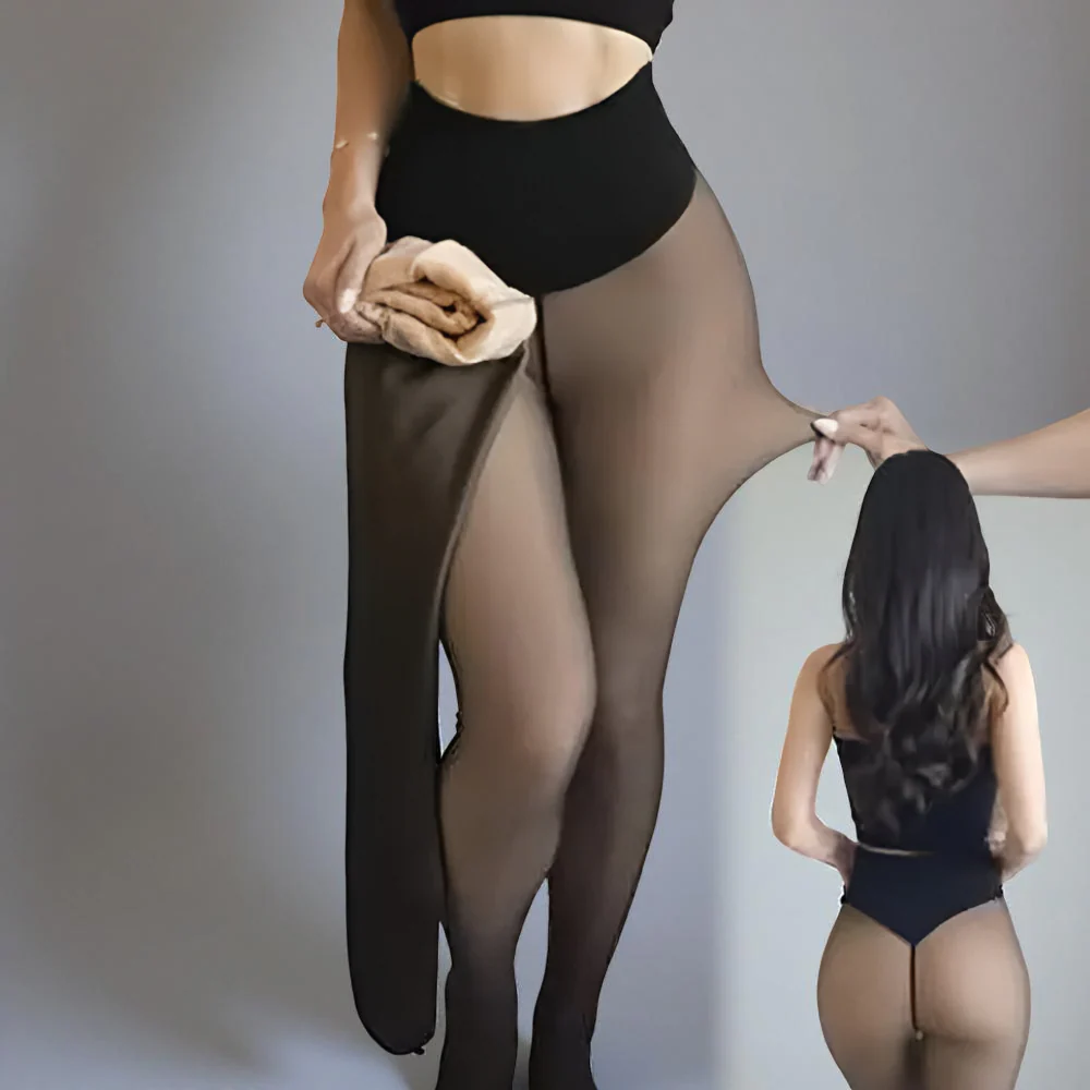Leggings Thermal Tights Sheer Look Winter Lined Leggings