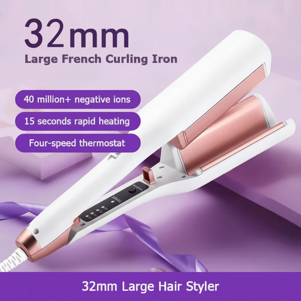 Hair Curler Wave Iron Ceramic Double Barrel Curling Tool