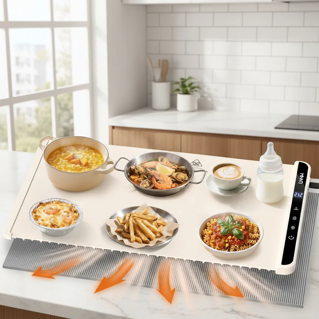 Food Warming Mat Electric Heat Resistant Tabletop Serving Warmer