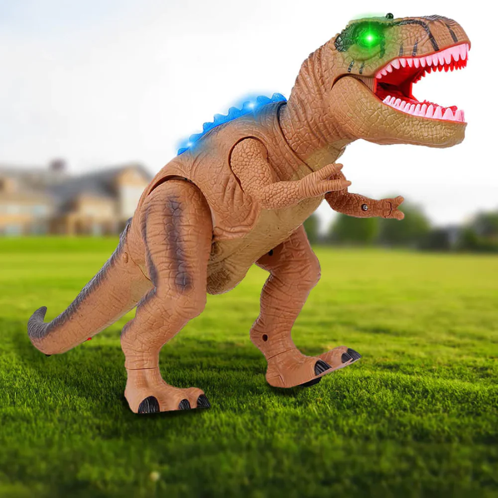 Dinosaur Remote Control Walking Toy Roaring Light Up Action Figure