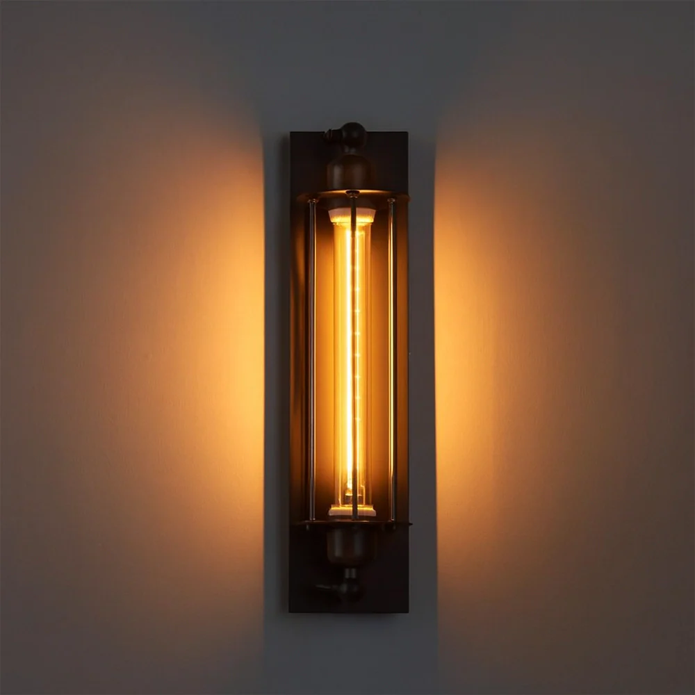 Vintage Wall Sconce Metal LED Mounted Fixture Indoor Accent