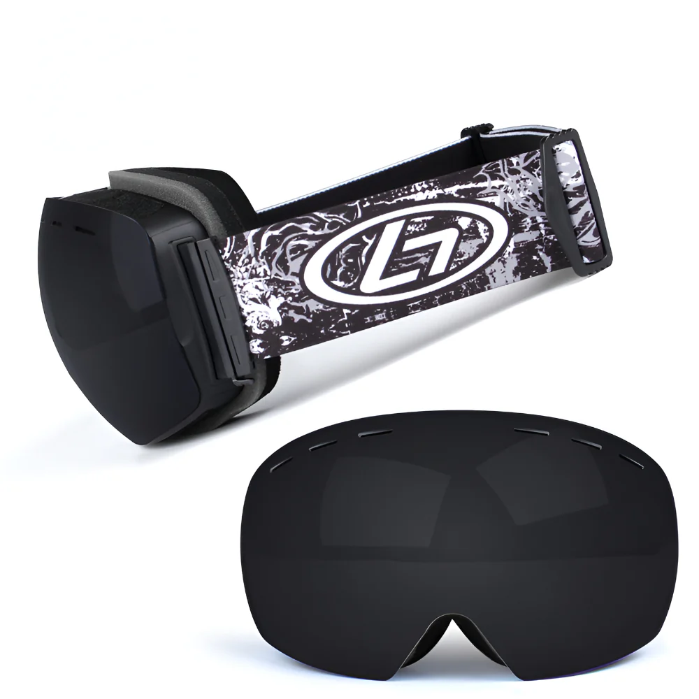 Ski Goggles Frameless Interchangeable Lens OTG Snow Eyewear