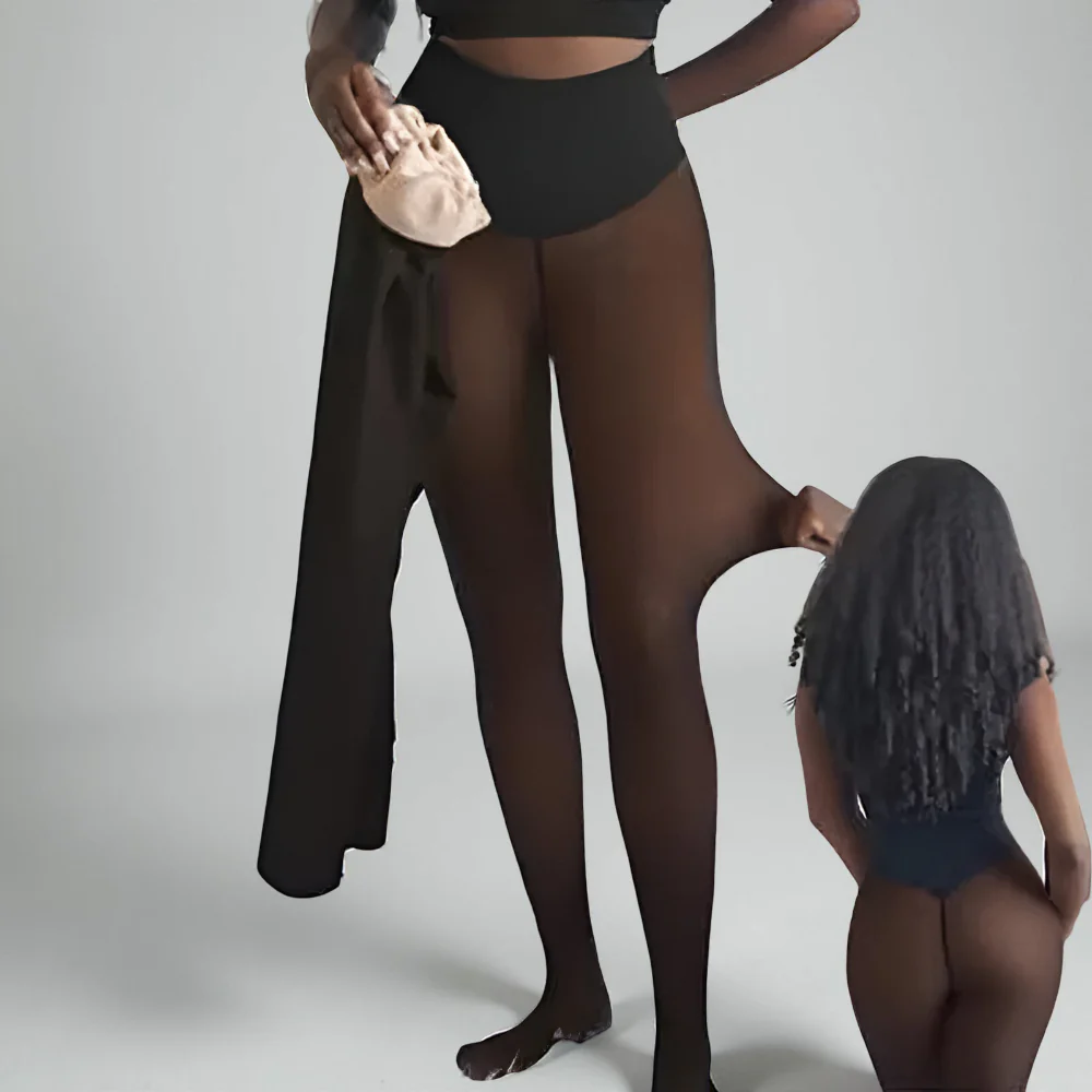 Leggings Thermal Tights Sheer Look Winter Lined Leggings