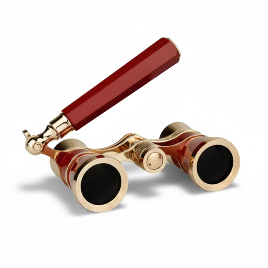 Opera Glasses Theater Binoculars Foldable Handle Clear Optics