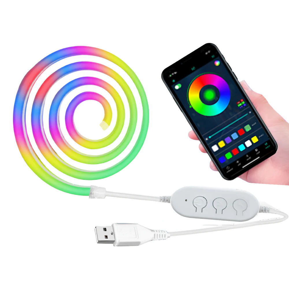 LED Strip Lights Neon RGB Rope Accent Lighting App Remote Control