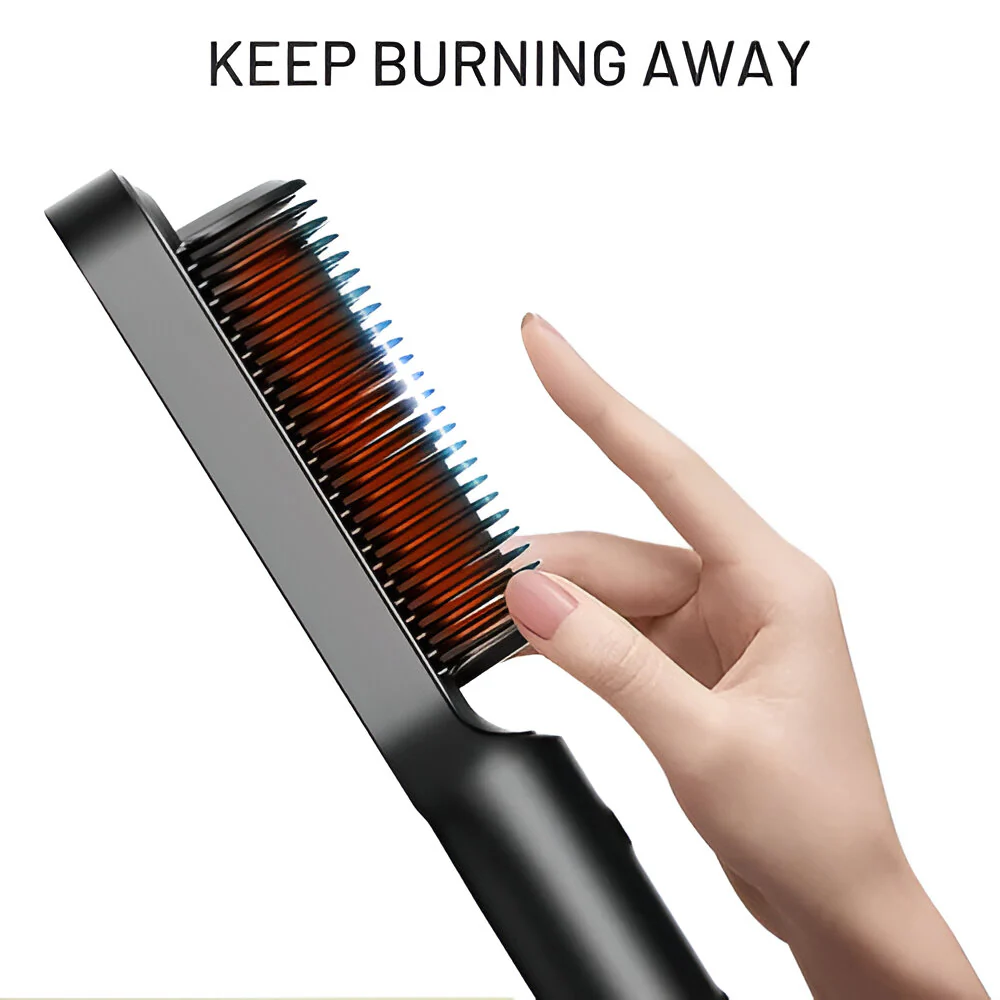 Hair Straightening Comb Heated Styling Brush Tool