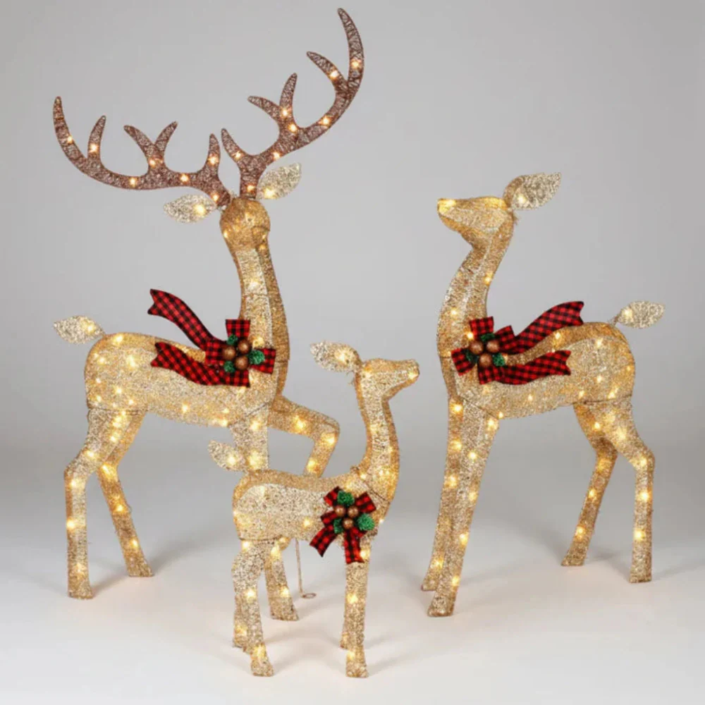 Christmas Outdoor Decorations LED Reindeer Garden Display