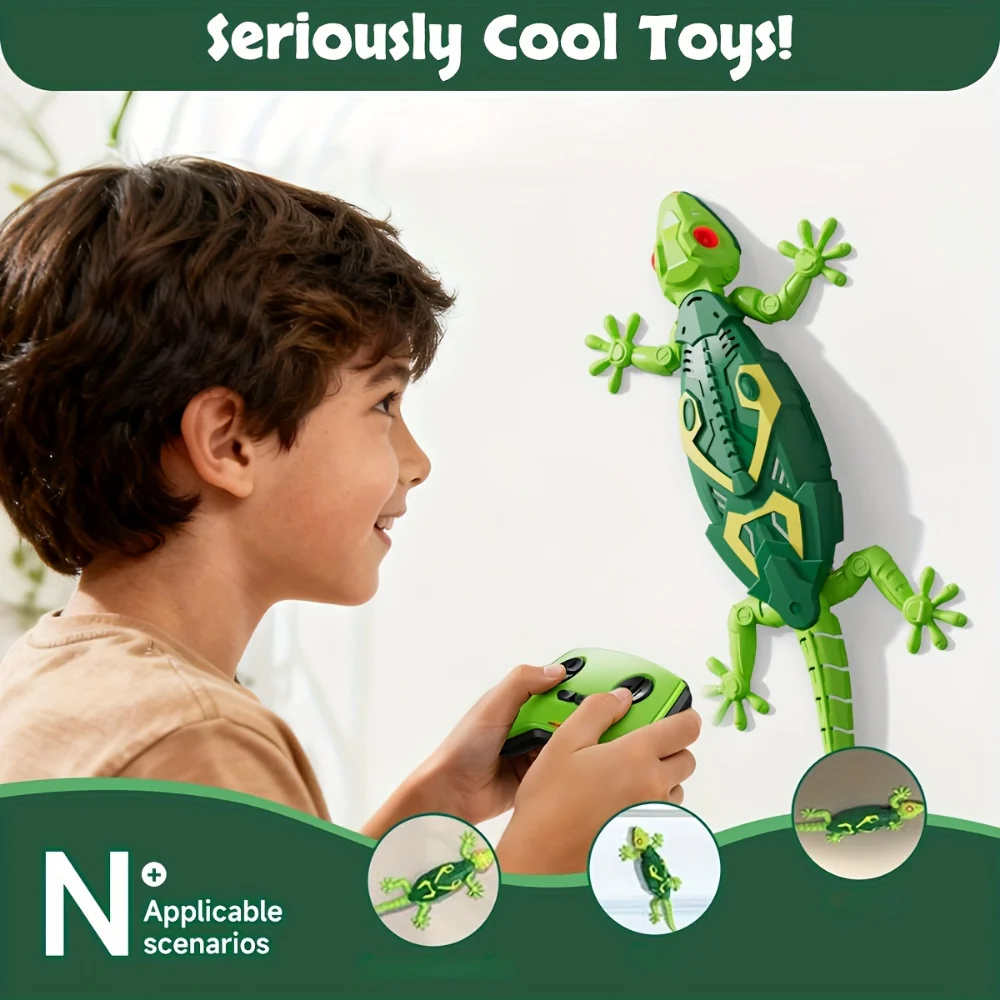 Kids Toy Remote Control Lizard Wall Climbing Action Design