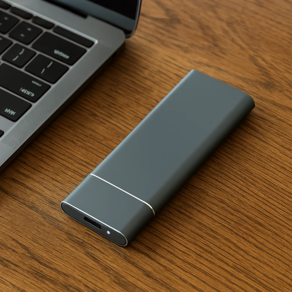 External Hard Drive Portable USB Aluminum Slim Storage Design