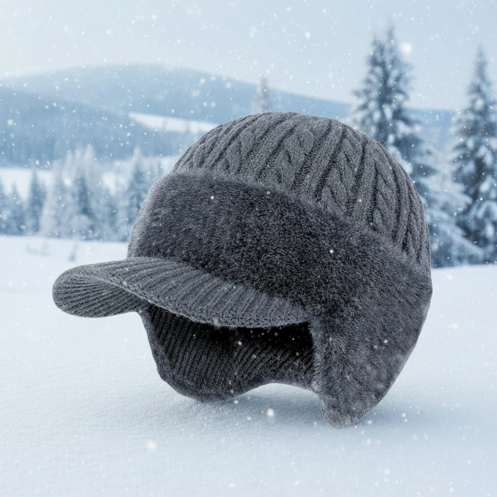 Winter Knit Hat Trapper Ear Flap Cap