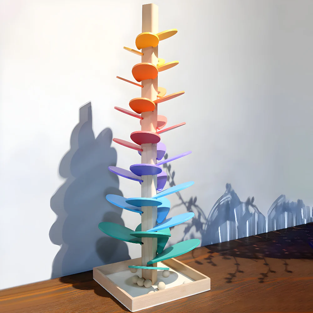 Marble Run Wooden Colorful Educational Toy Kids
