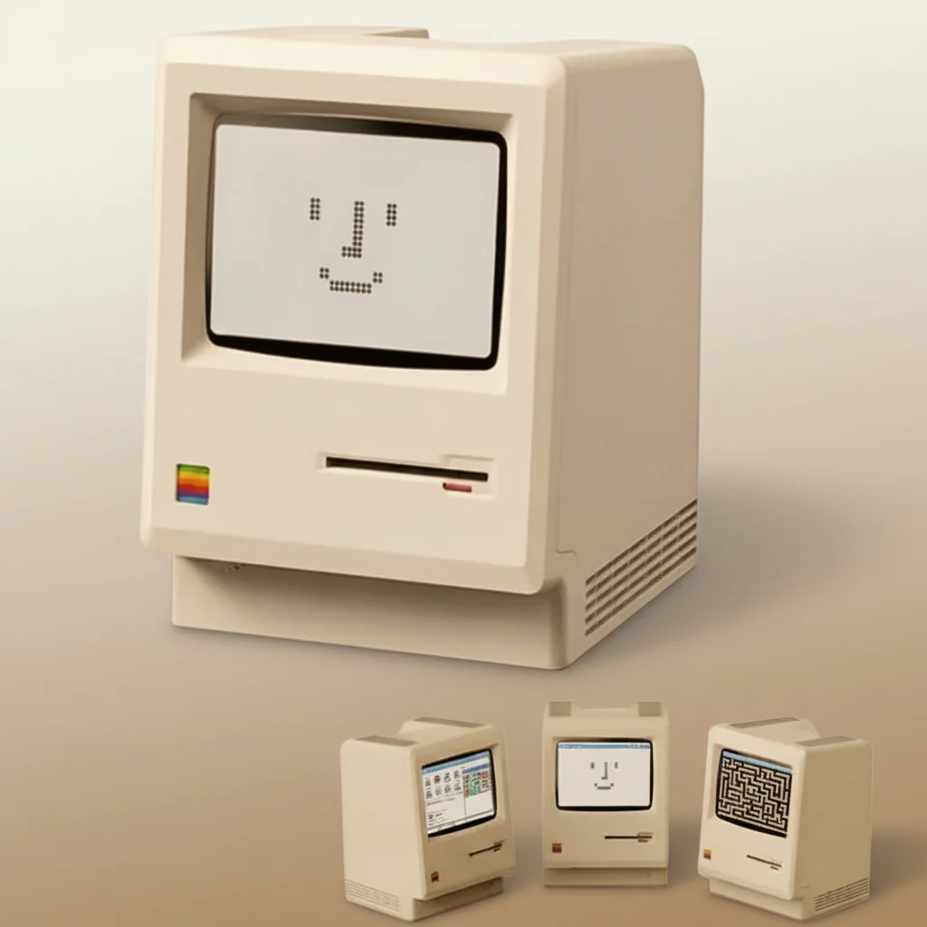 Night Light Retro Computer Luminous Plastic Desk Lamp