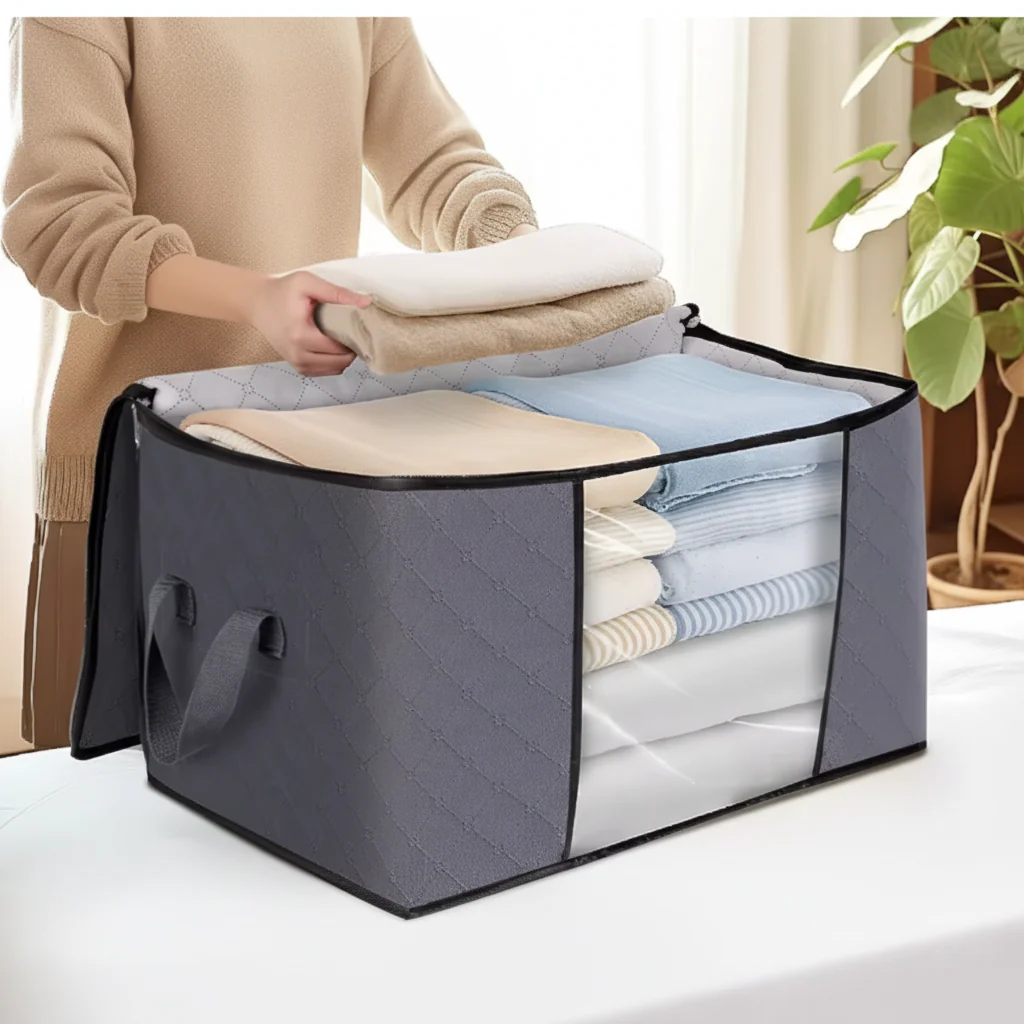 Storage Bags Fabric Organizer Foldable Large Clothing Containers