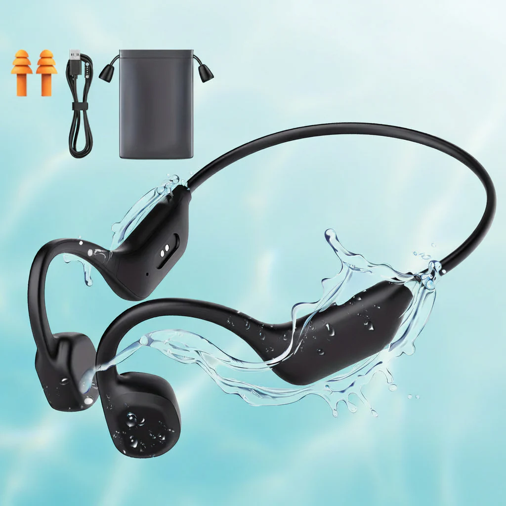 Wireless Bone Conduction Headphones USB Charging Open Ear Sport