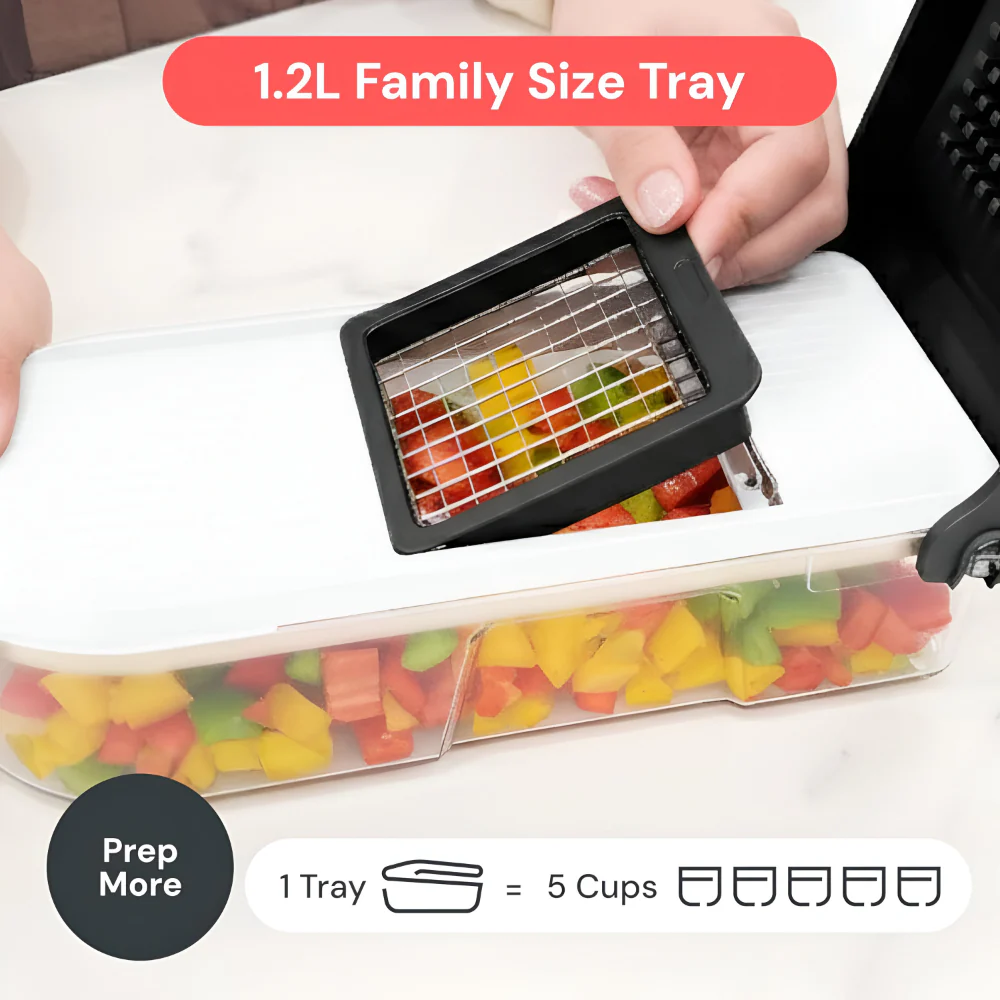 Vegetable Chopper Manual Food Prep Cutter Set