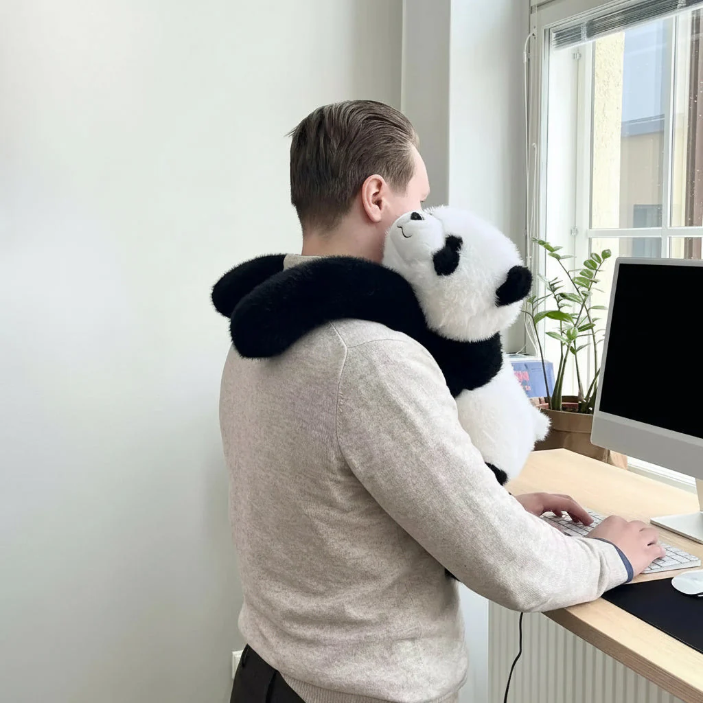 Animal Plush Pillow Hugging Stuffed Long Arm Design