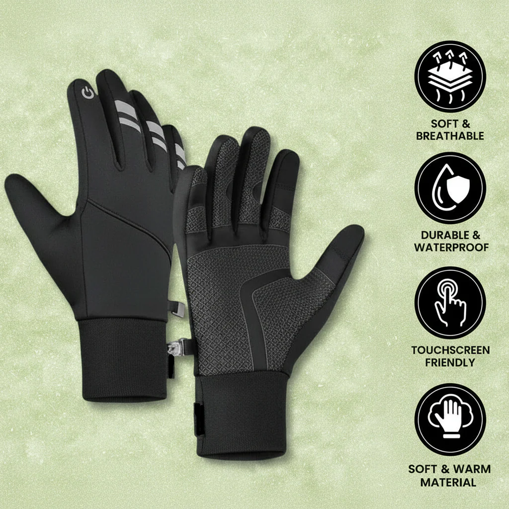 Winter Gloves Thermal Touchscreen Windproof Waterproof Cycling