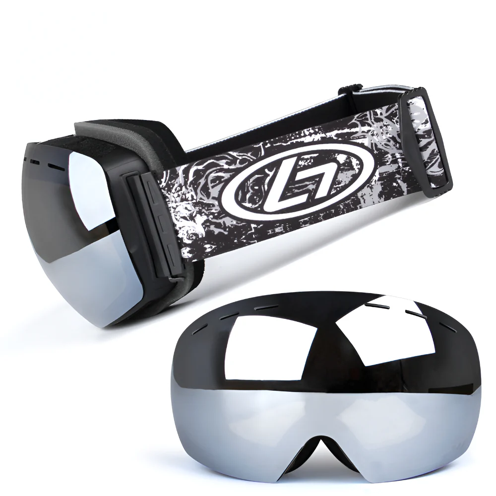 Ski Goggles Frameless Interchangeable Lens OTG Snow Eyewear