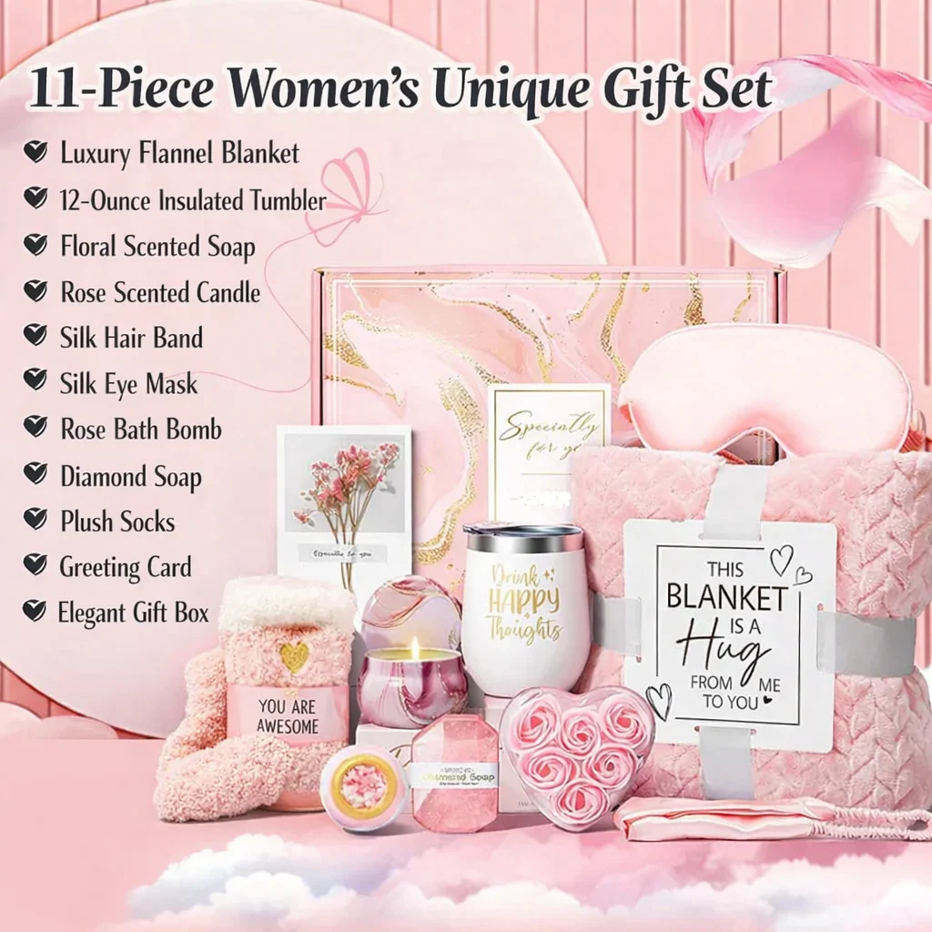 Gift Box Blanket Self Care Wedding Spa Gift Set