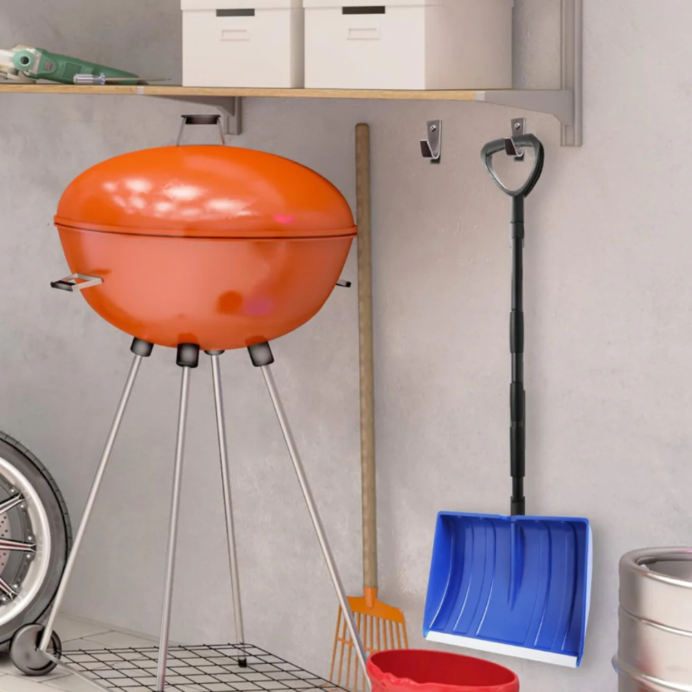 Snow Shovel Adjustable Handle Wide Blade Plastic Scoop Tool