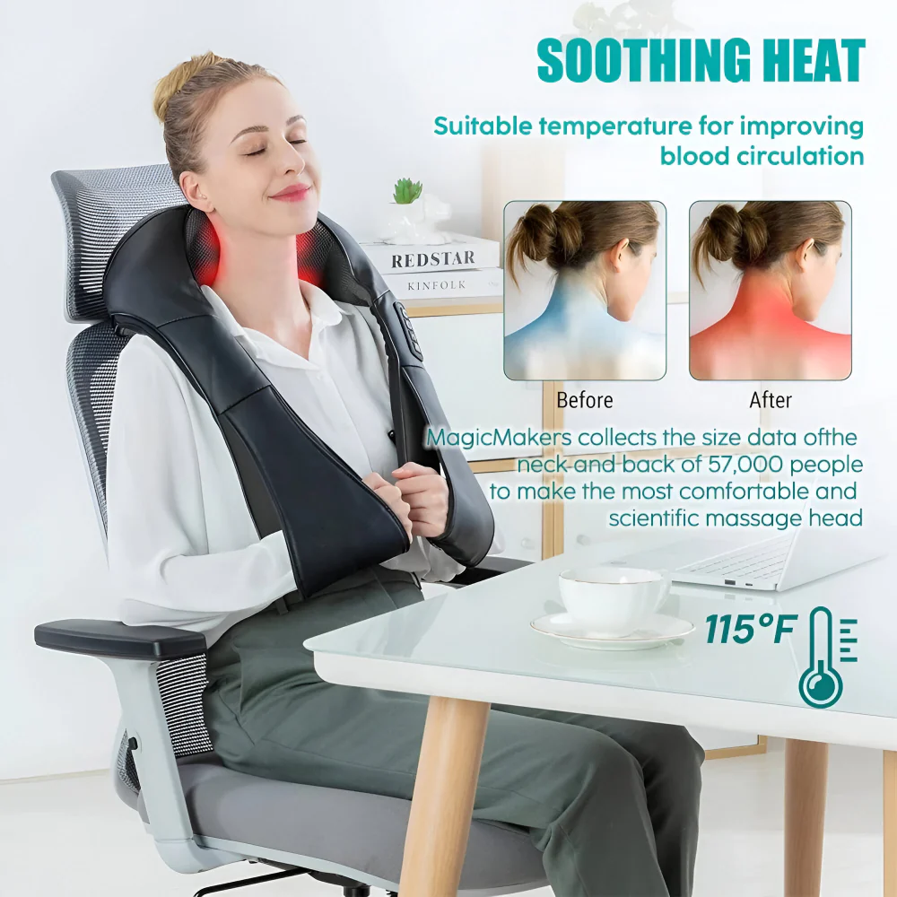 Neck Massager Shiatsu Electric Home Car Use