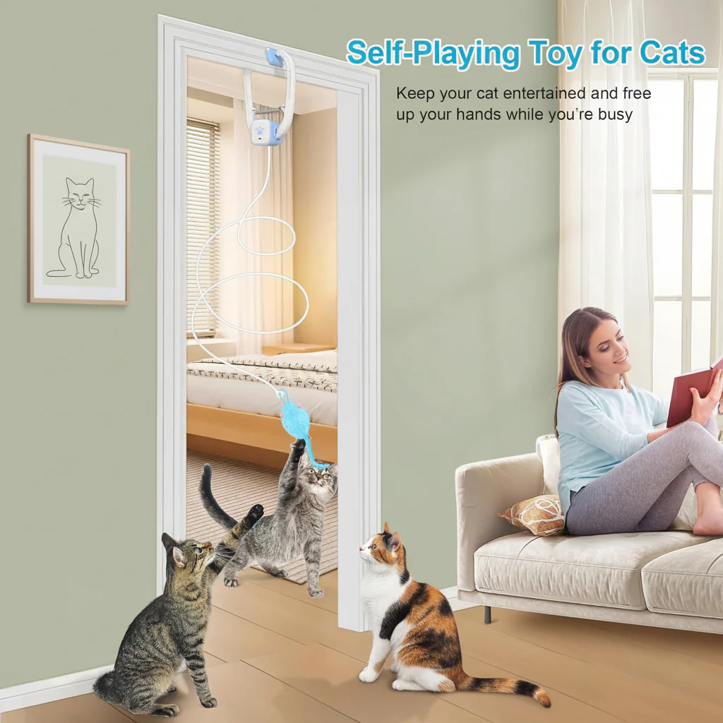 Cat Toy Interactive Electronic Teaser USB Rechargeable Mice