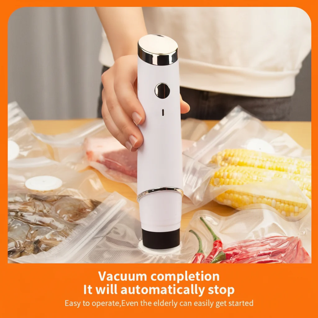 Vacuum Sealer Portable USB Rechargeable Food Storage Machine