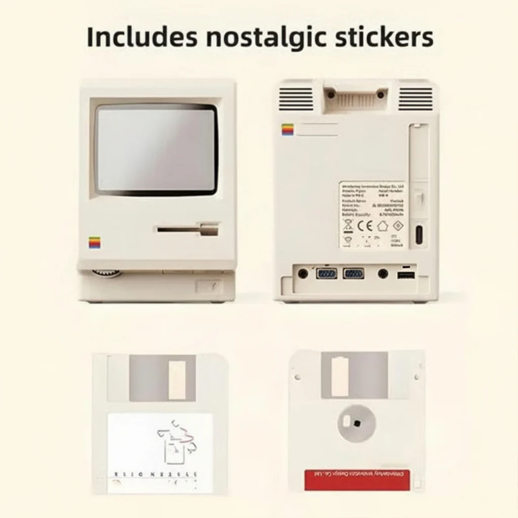 Night Light Retro Computer Luminous Plastic Desk Lamp