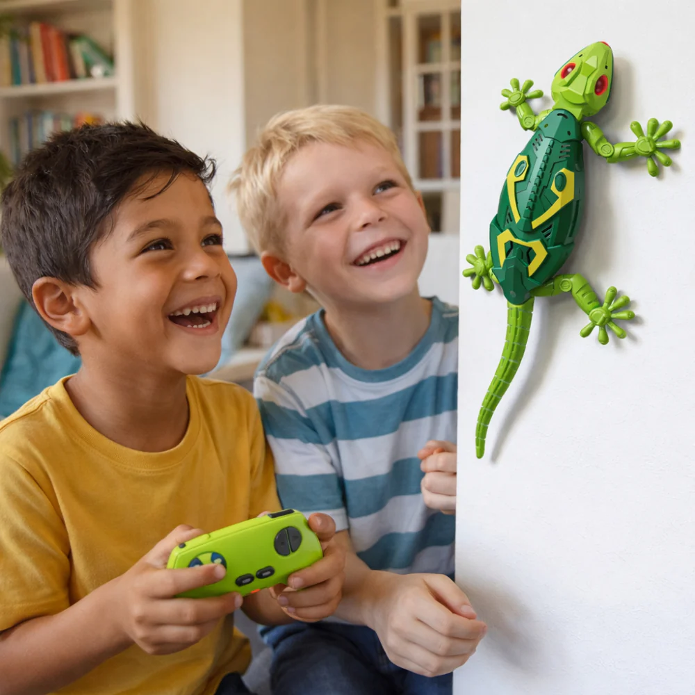 Kids Toy Remote Control Lizard Wall Climbing Action Design
