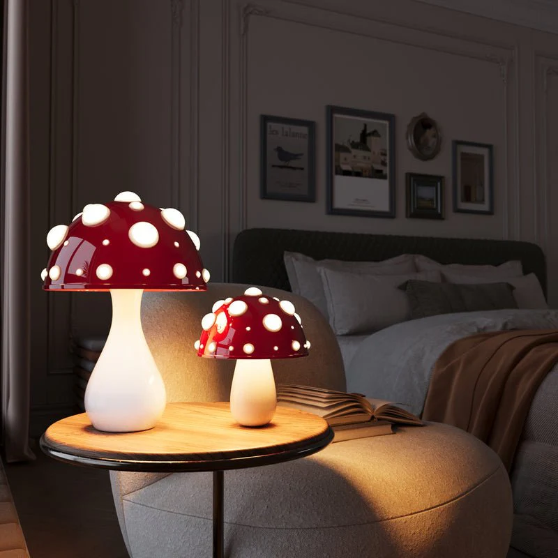 LED Mushroom Table Lamp | Modern Amanita-Inspired Light