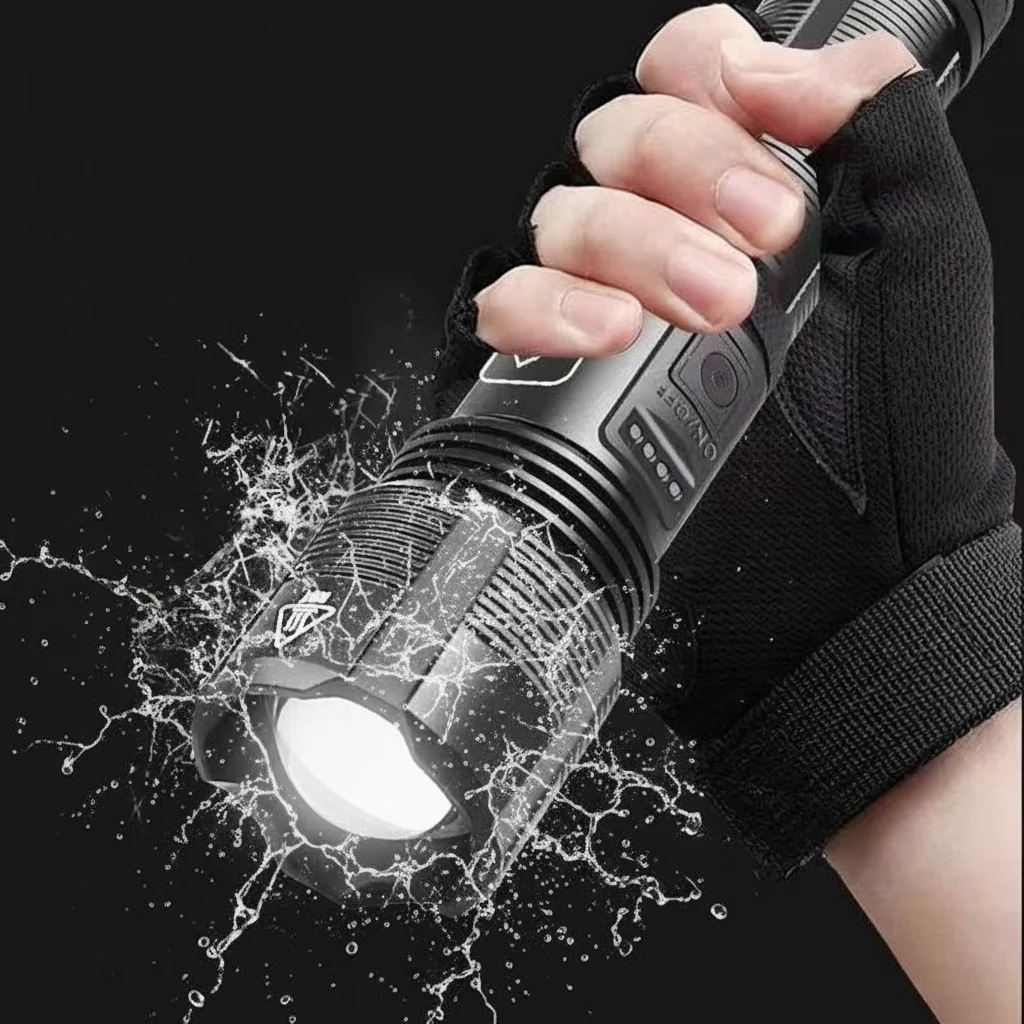 Flashlight Rechargeable LED Tactical Aluminum Zoom Torch