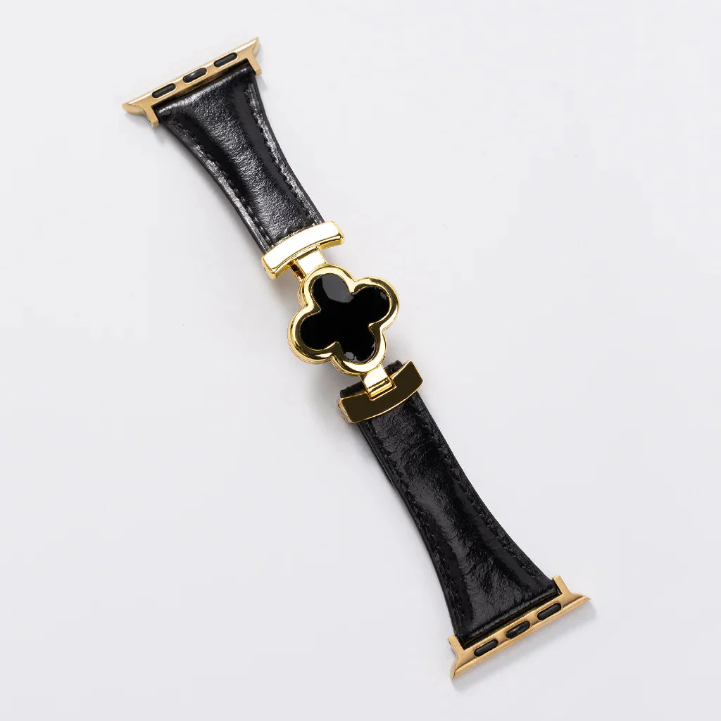 Watch Band Leather Floral Adjustable Smartwatch Replacement Strap