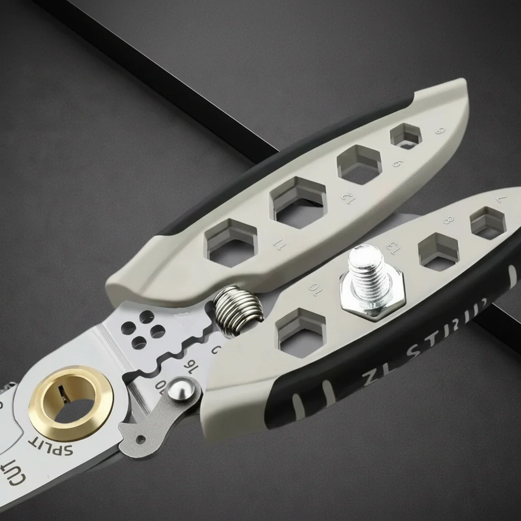 Wire Stripper Crimping Multi Tool with Steel Cable Cutter