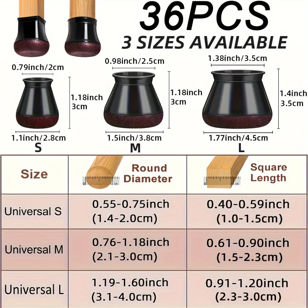 Chair Leg Floor Protectors Silicone Anti Scratch Furniture Caps