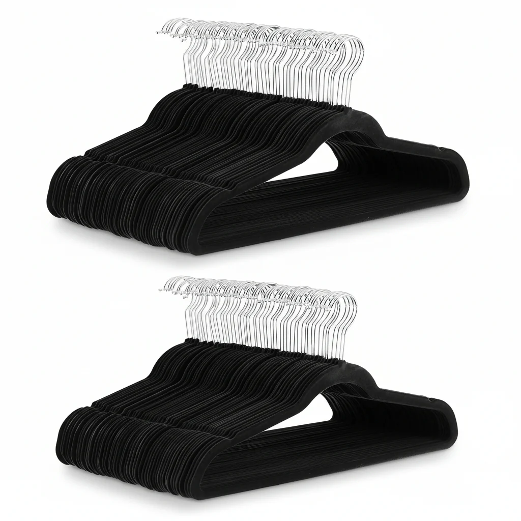 Clothes Hangers Velvet Non Slip Slim Closet Organizer Set