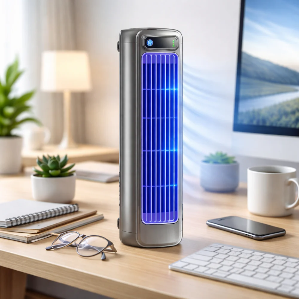 Desk Fan Portable Tower Style Desktop Unit