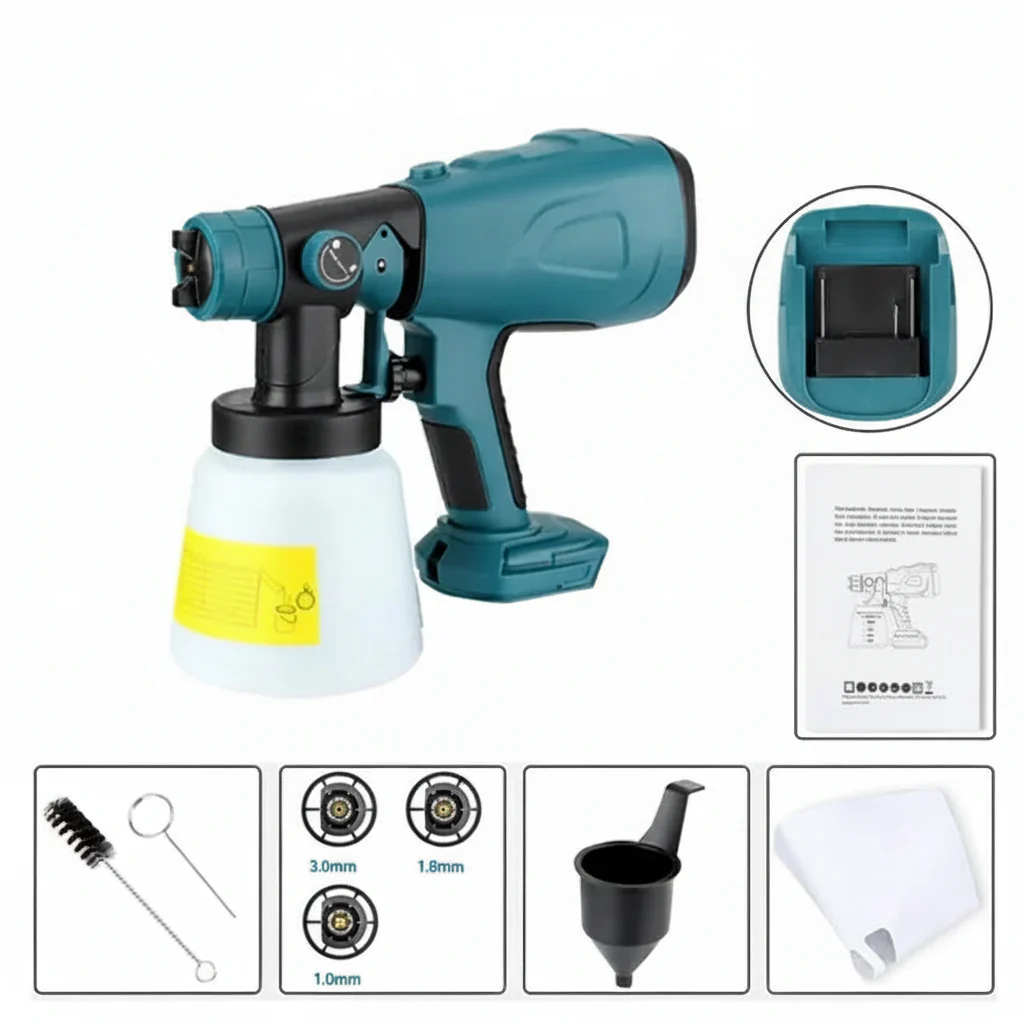 Paint Sprayer Cordless Electric Spray Gun Fast DIY Painting