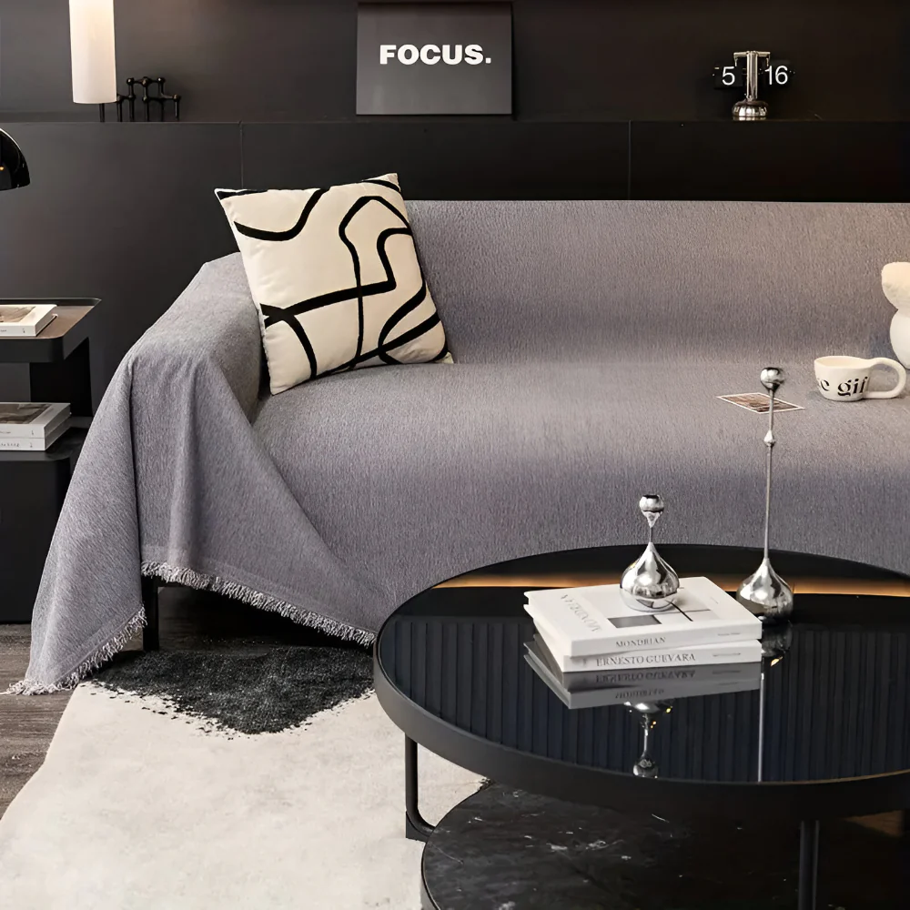 Sofa Cover Minimalist Textured Couch Furniture Protector
