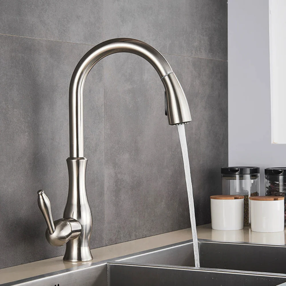 Kitchen Faucet Pull Out Metal Sink Tap Design