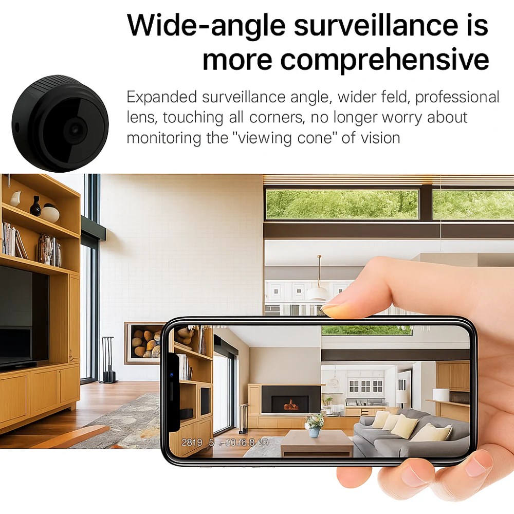 Security Camera Mini WiFi Indoor Night Vision Monitor