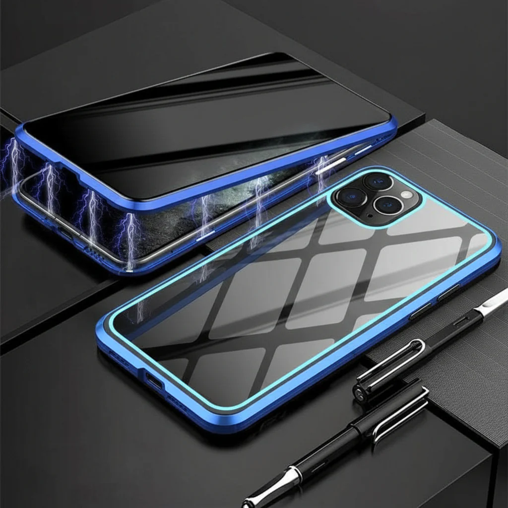 Phone Case Privacy Anti Spy 360 Degree Tempered Glass Cover