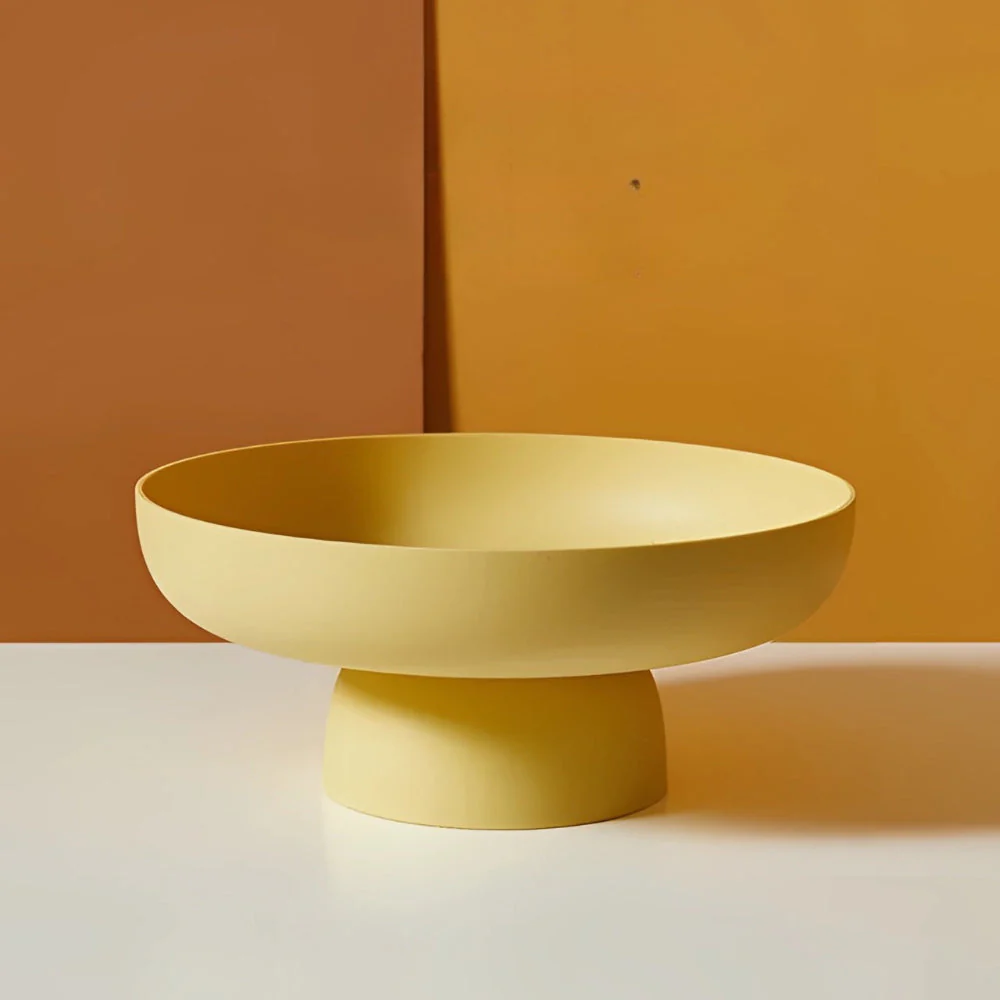 Pedestal Ceramic Fruit Bowl Retro Table Display Dish
