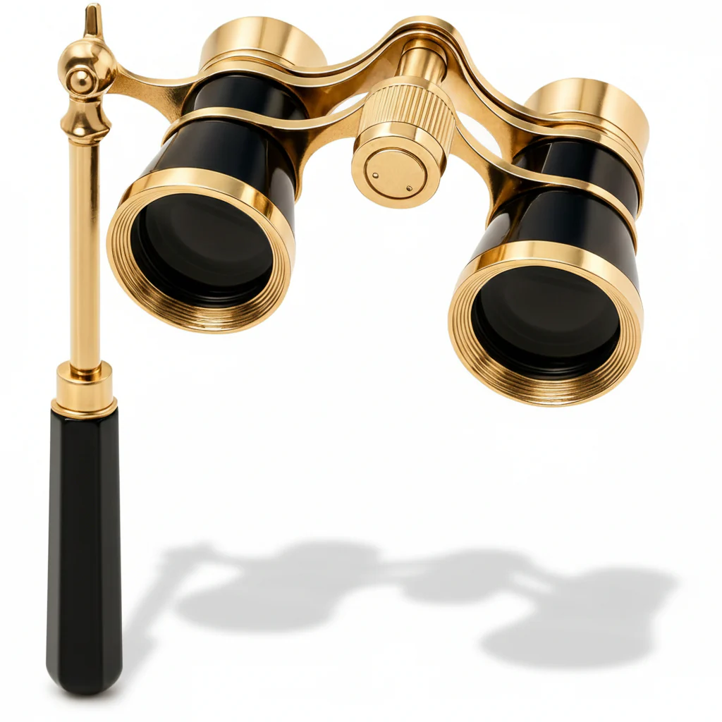 Opera Glasses Theater Binoculars Foldable Handle Clear Optics