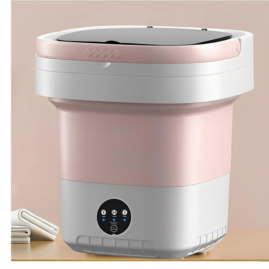 Portable Washing Machine Foldable Mini Washer Small Load Laundry