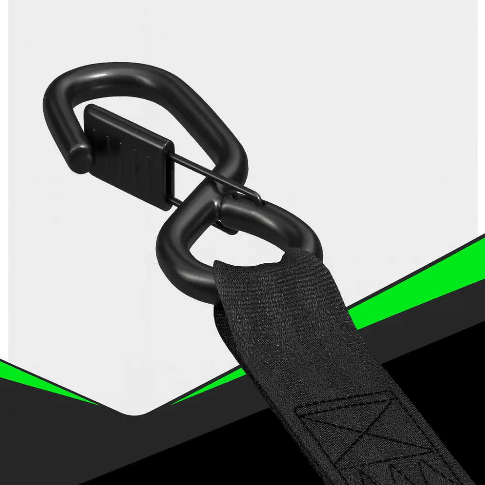 Ratchet Straps Cargo Retractable Tie Down Heavy Duty Hook Set