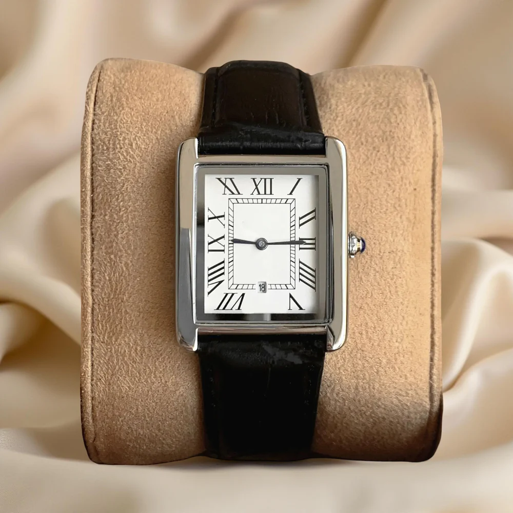 Men's Classic Dress Watch Square Analog Retro Style