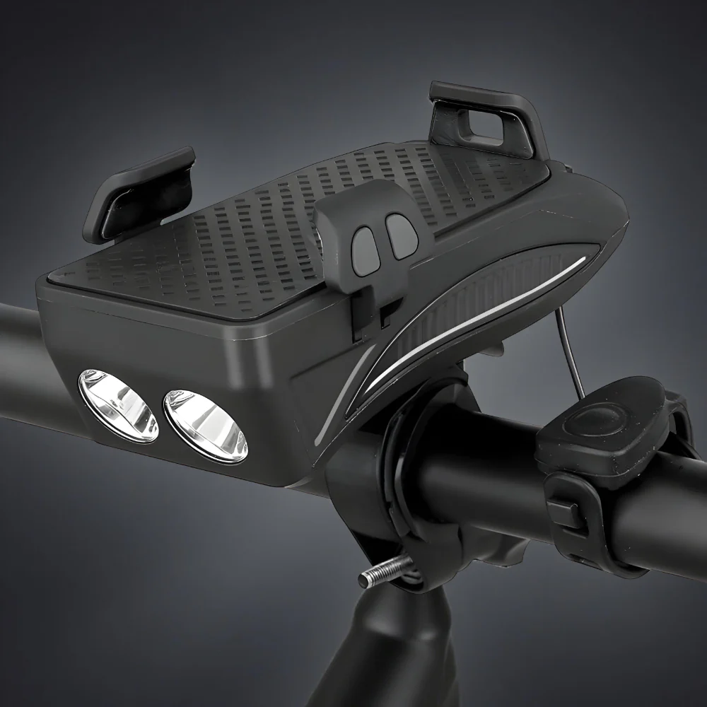 Bike Light Phone Mount Powerbank Horn Combo Accessory