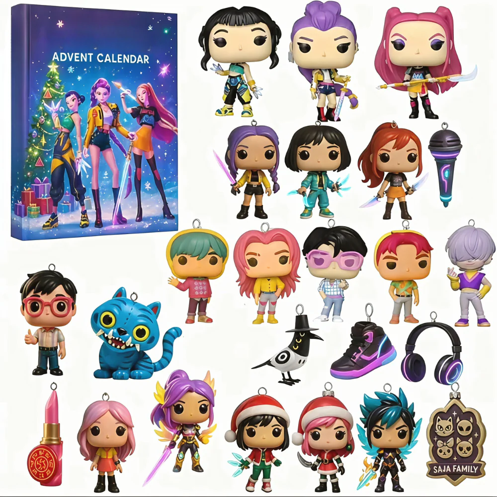 Anime K Pop Advent Calendar Countdown Gift Figures Set